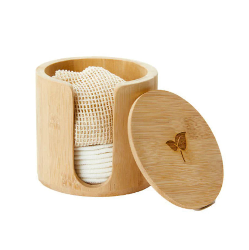 Bamboo Makeup Remover Pad Holder