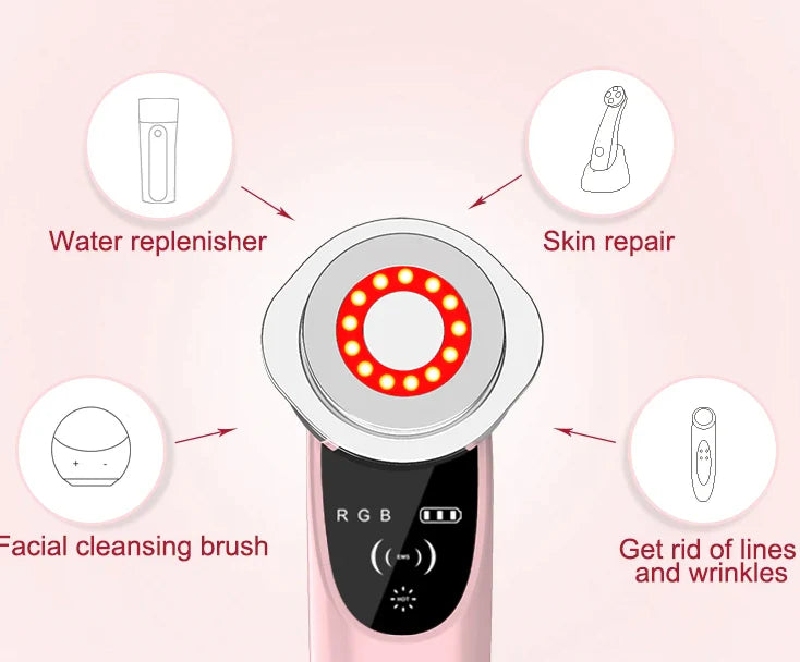 4-in-1 Facial Red Blue Light Therapy Skincare Wand